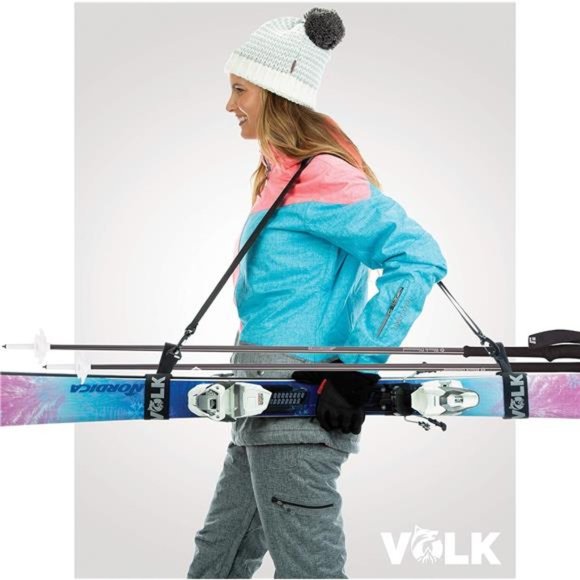 Ski Strap and Pole Carrier - 2 Sets per Pack -Skiing Accessory for Easy Carrying - Picture 4 of 7